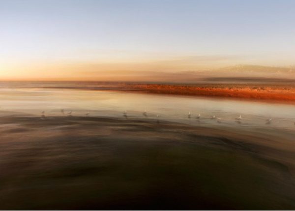 Curl Curl Northern Beaches lagoon ocean sunrise photographic impressionism seascape landscape karen visser artist